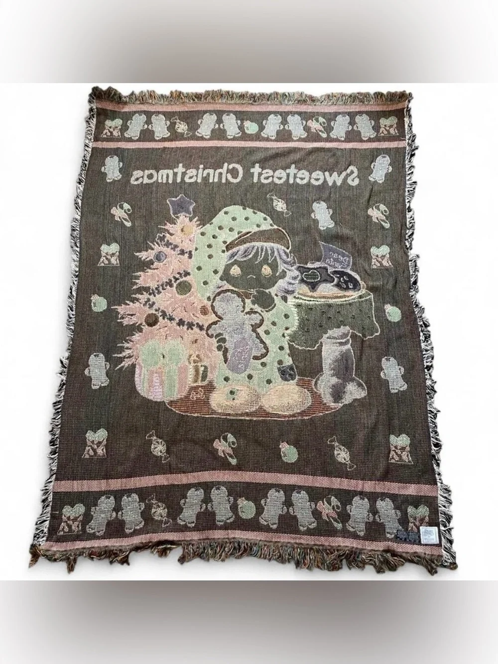 Vintage Precious Moments 1993 Sweetest Christmas Throw 53x65 Original Packaging